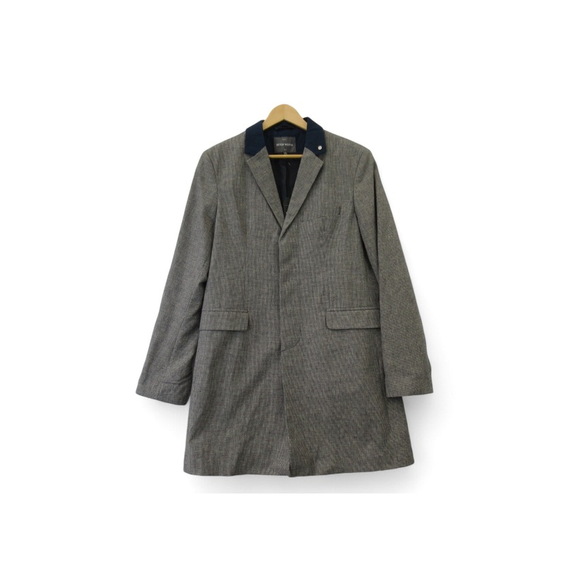 Peter Werth Large Navy Fleck Formal Coat Menswear | Preloved