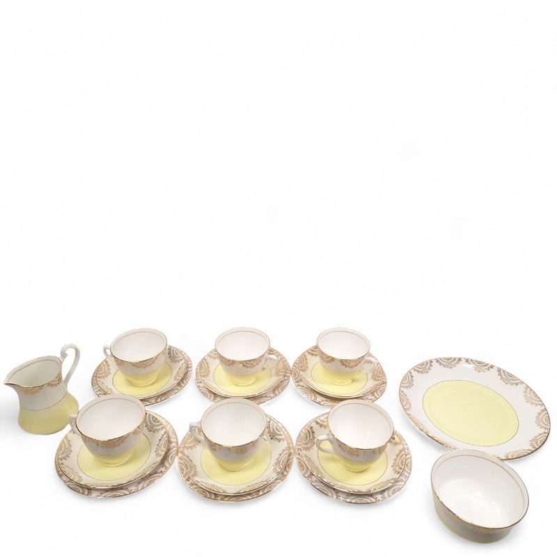 Phoenix 21pc Tea Set Cups Saucers Side Plates Jug | Preloved