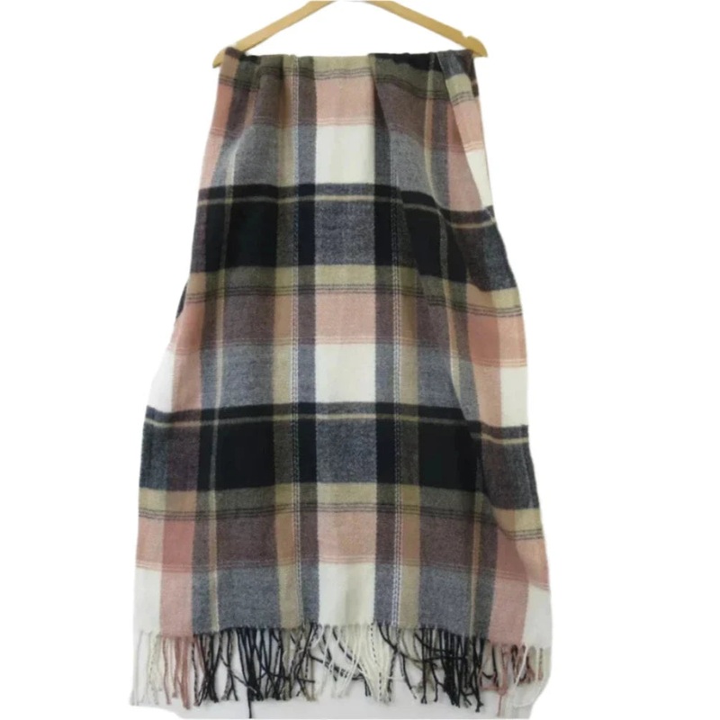 Pigalle 26×72 Multicoloured Check Scarf Shawl Womenswear | Preloved