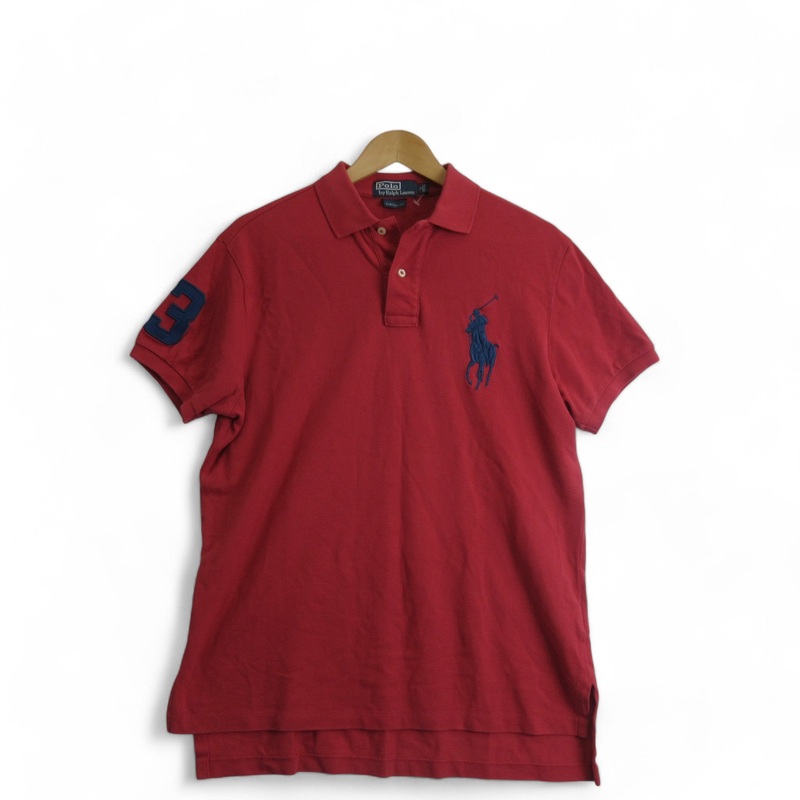 Ralph Lauren Medium Red Polo Shirt Menswear | Preloved