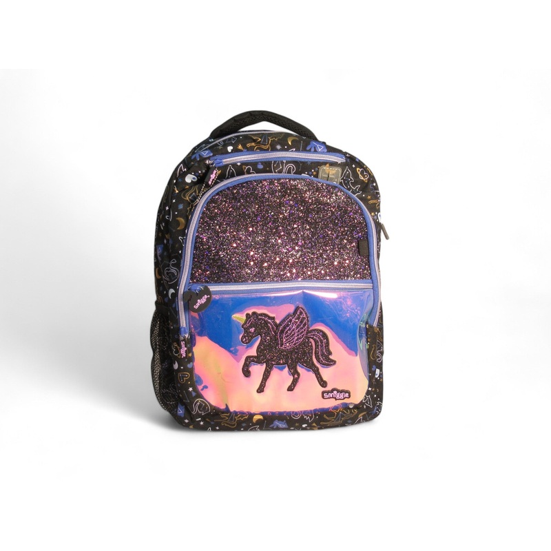 Smiggle Rucksack Backpack Black Unicorn Womenswear |Preloved