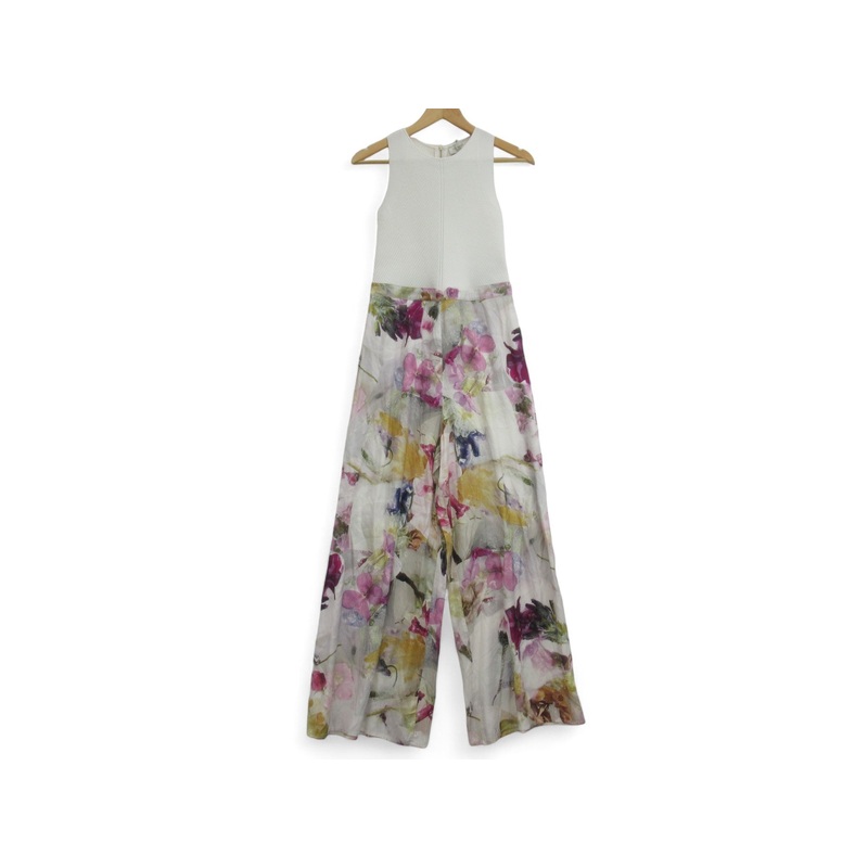 Ted Baker UK 1O Multicoloured Floral Jumpsuit Womenswear | Preloved