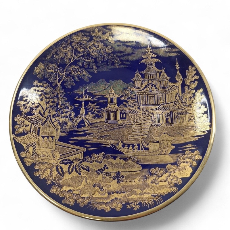 Wedgwood Blue & Gold Pagoda Plate No. 721 of 9500 | Preloved