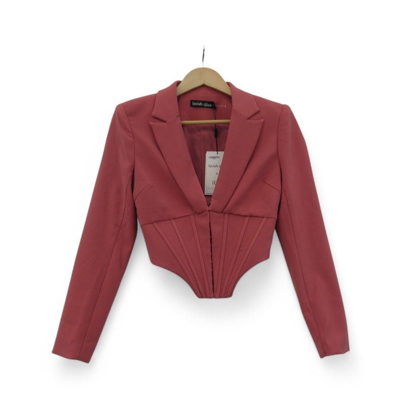 Lavish Alice Corset Cropped Jacket UK 8 Pink Womenswear | Preloved