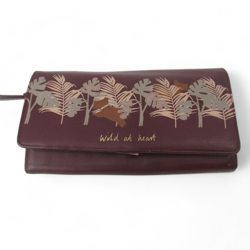 Radley Wild At Heart Purse Burgundy Folding Womenswear | Preloved