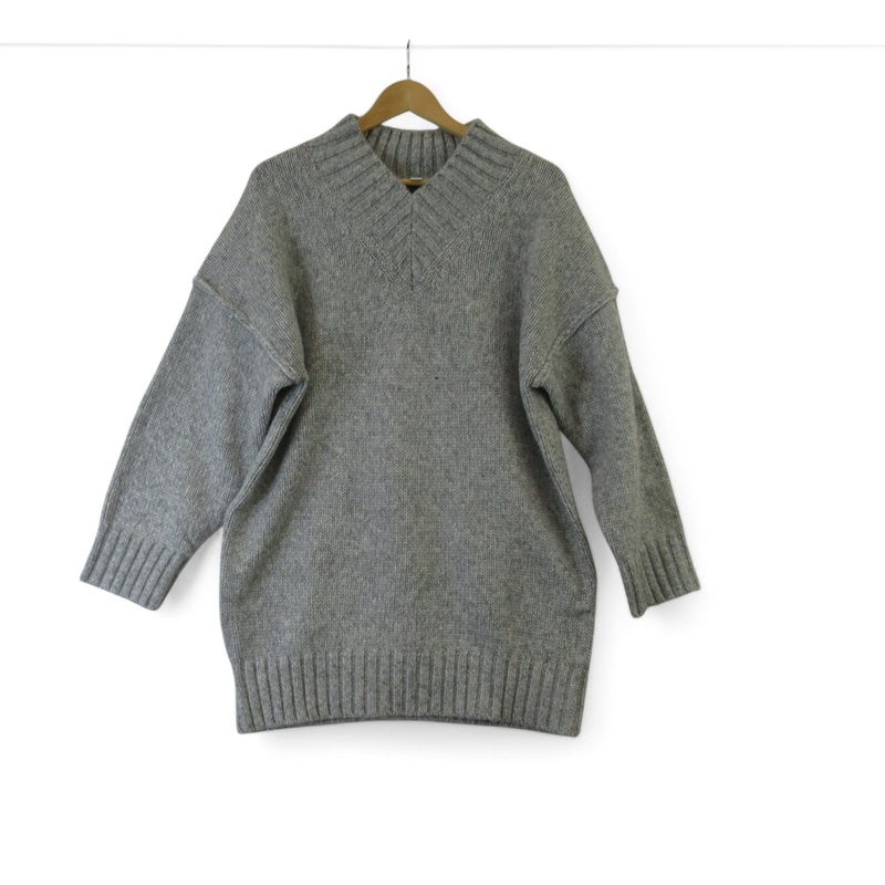 Topshop Knit Jumper 8-10 Grey Womenswear | Preloved
