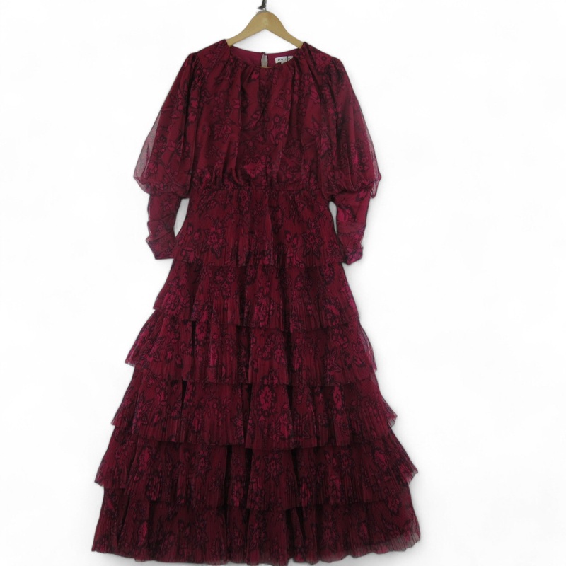 Warehouse UK 10 Pink Tiered Tulle Dress Womenswear | Preloved