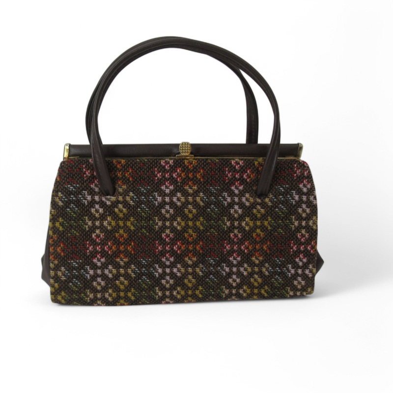 Welsh Tapestry Vintage Handbag Brown Womenswear | Preloved
