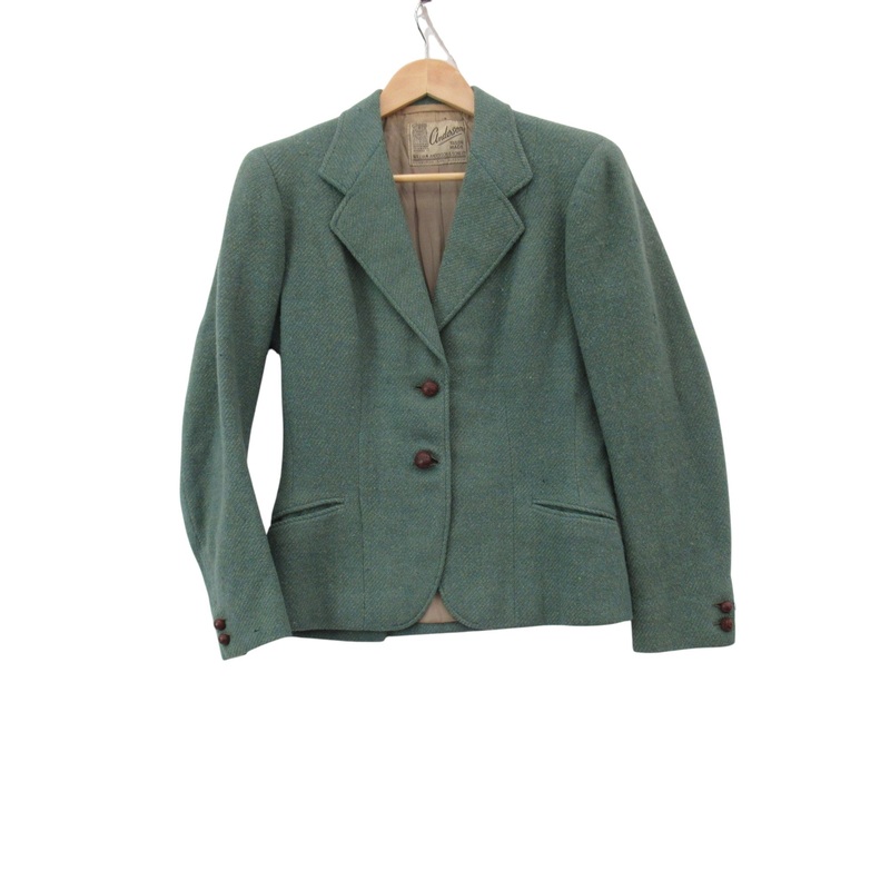 Anderson Vintage Blazer Jacket UK 12 Green Womenswear | Pre-loved