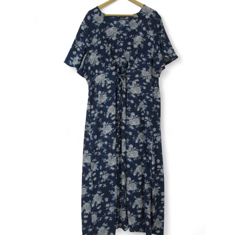 Bloomchic Dress UK 22-24 Blue Floral Womenswear | Pre-loved
