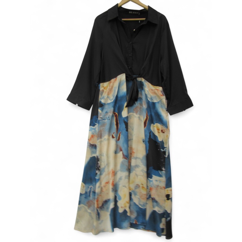 Girl In Mind Dress UK 22 Multicoloured Floral Womenswear | Pre-loved