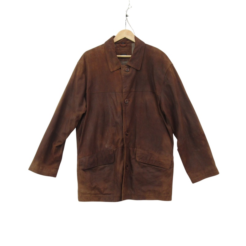 Guise Suede Jacket Small Brown Vintage Menswear | Pre-loved