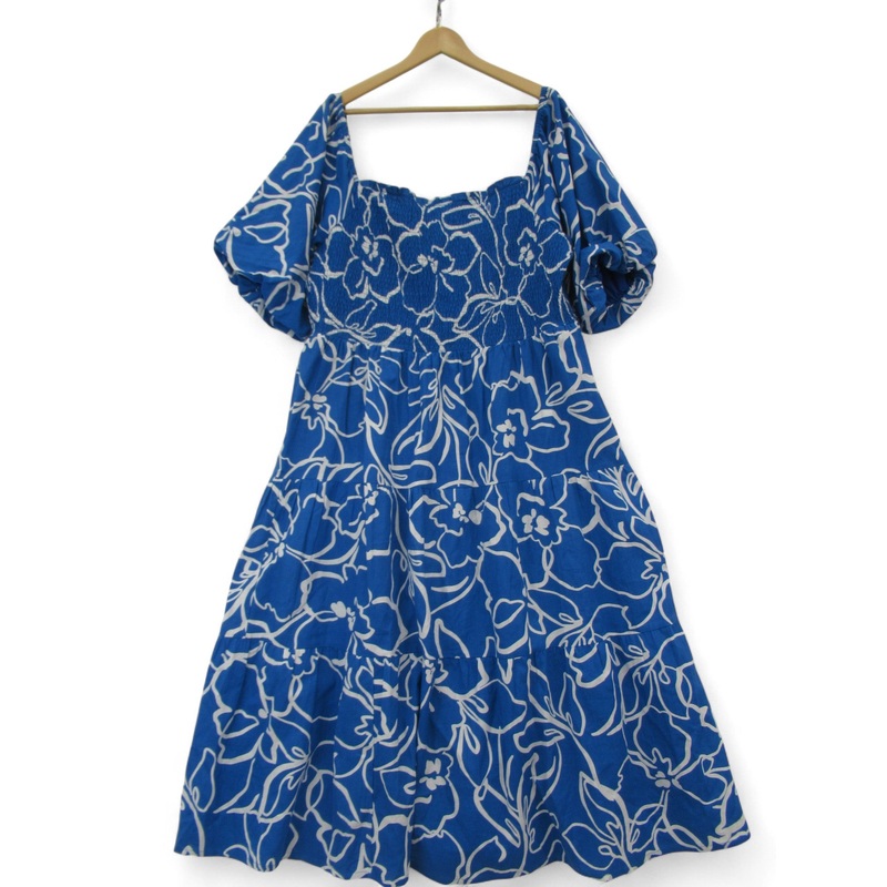 In The Style Maxi Dress UK 24 Blue Floral Womenswear | Pre-loved