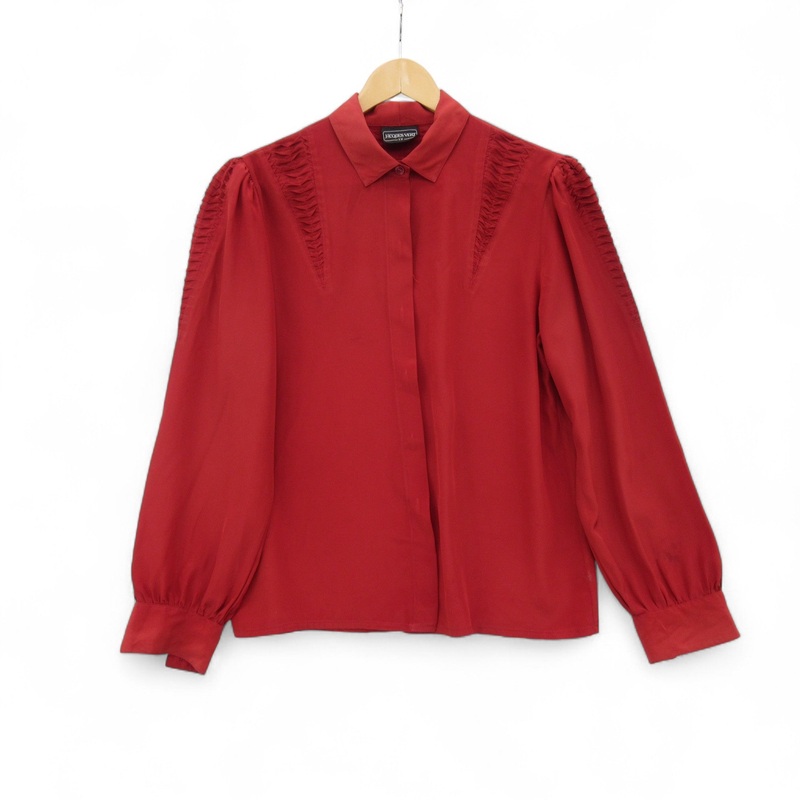 Jacques Vert Vintage Blouse Shirt Red UK 12 Womenswear | Pre – loved