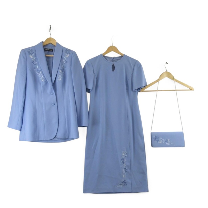 Jacques Vert Vintage Mother Of Bride Outfit Blue UK 10 Womenswear | Pre-loved