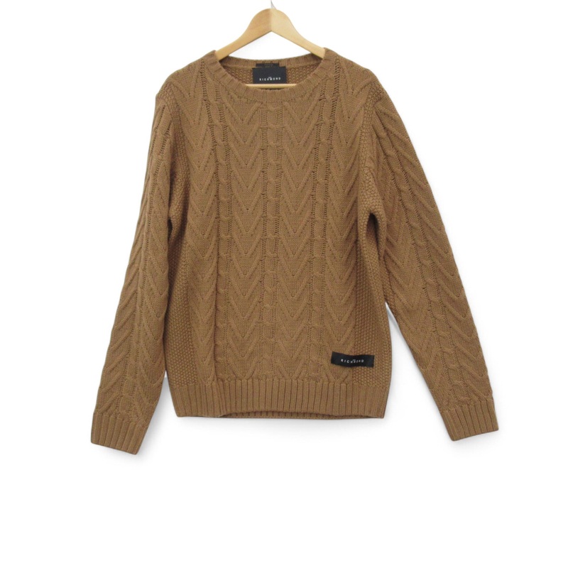 John Richmond Jumper Brown XXL Knitwear Menswear | Pre-loved