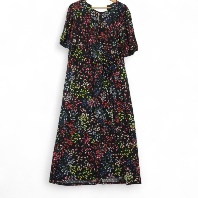 Lipsy London Floral Dress UK 22 Multicoloured Womenswear | Pre-loved