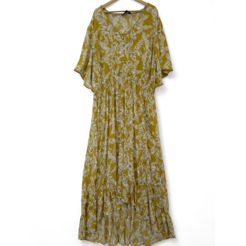 Long Tall Sally Dress Ochre Yellow UK 26-28 Womenswear | Pre-loved
