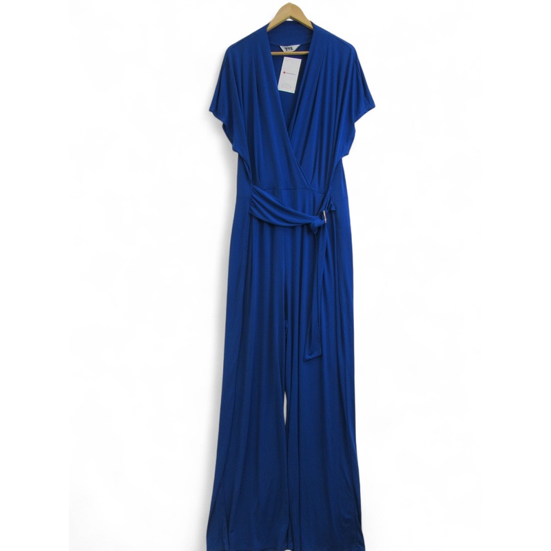Long Tall Sally Jumpsuit Royal Blue UK 22-24 Wide Leg Womenswear | Pre-loved