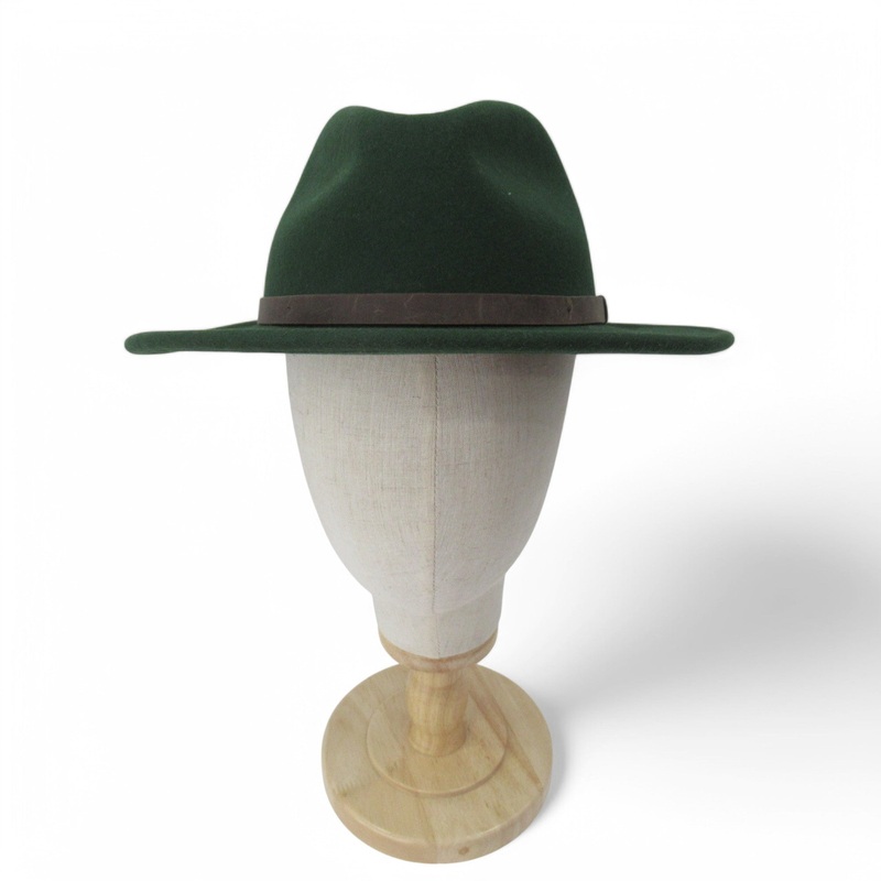 Major Fedora Vintage Hat Green 100% Wool Menswear | Pre-loved
