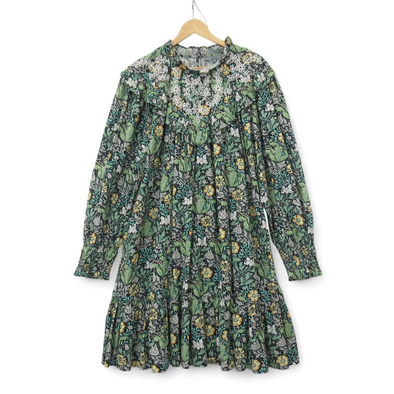 Morris & Co Dress UK 22 Multicoloured Floral Womenswear | Pre-loved