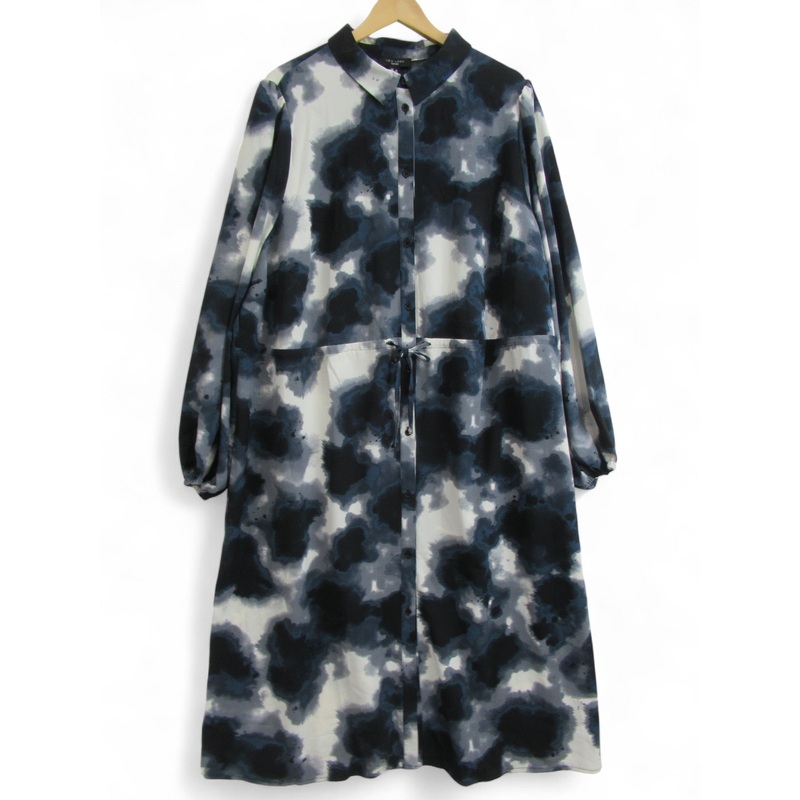 New Look Curves Shirt Dress UK 28 Blue Grey Womenswear | Pre-loved