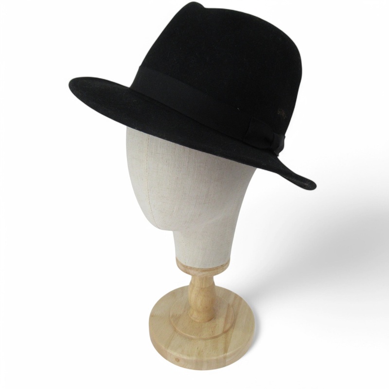 Orvis Vintage Fedora Hat Black 100% Wool Menswear | Pre-loved