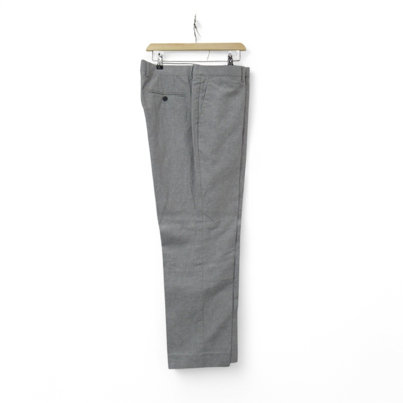 Reiss Chino Trousers Grey W38 Linen Blend Menswear | Pre-loved