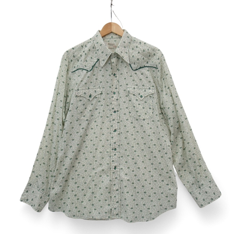 Stockman Vintage Shirt XXL Green Cream Menswear | Pre-loved
