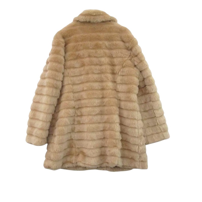 Sugar Candy Faux Fur Coat UK 20 Beige Womenswear | Pre-loved