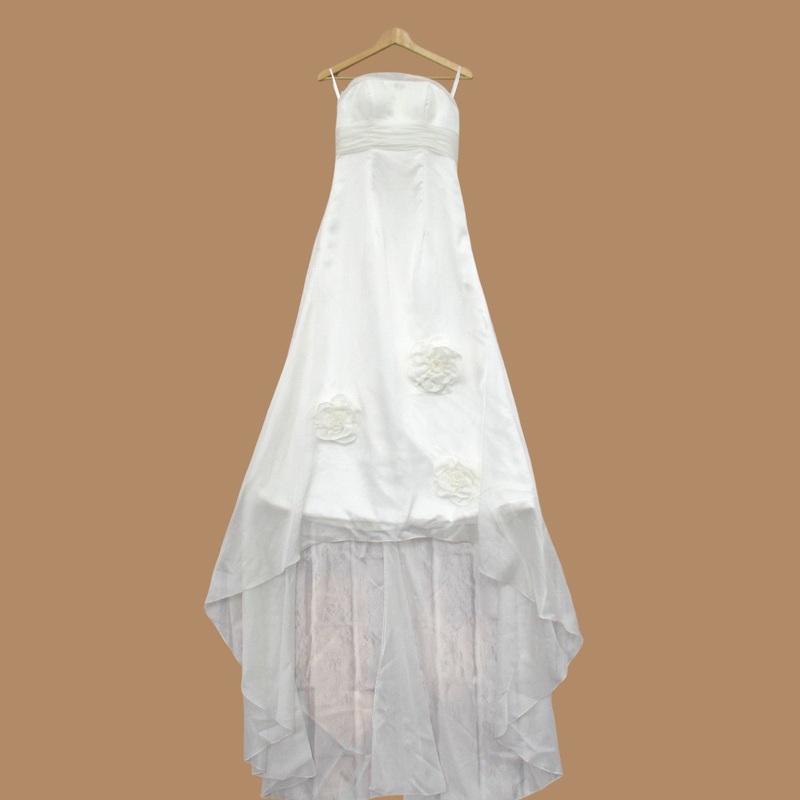 Wedding Dress Ivory 10-12 Petite Chiffon Womenswear | Pre-loved