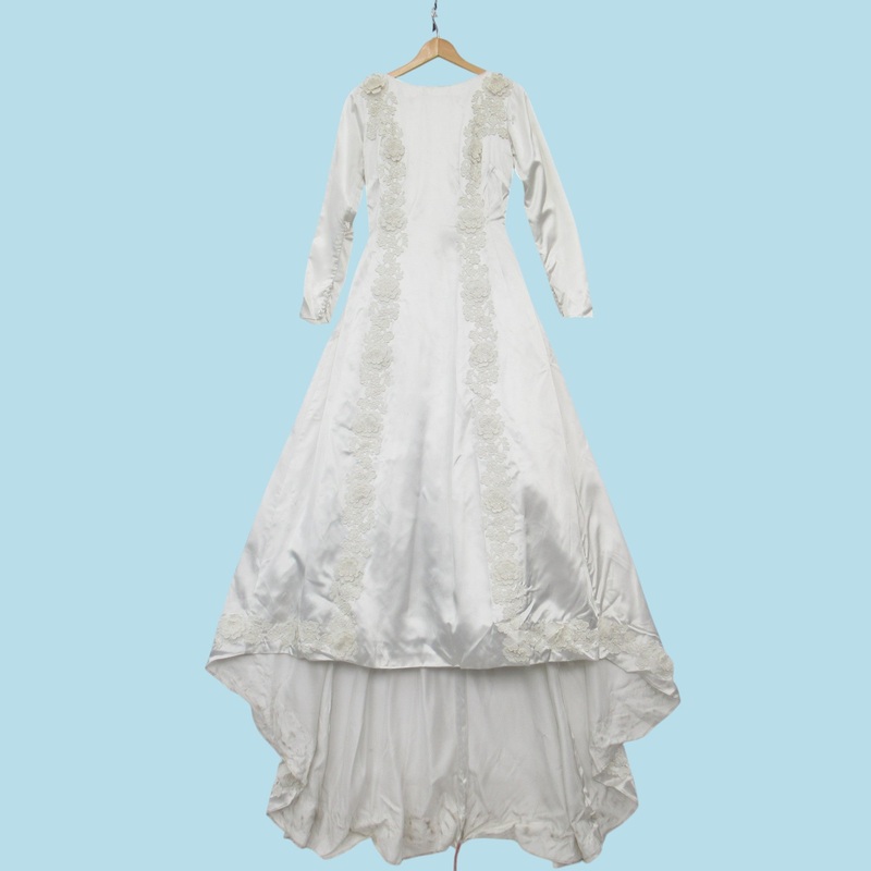 Wedding Dress Vintage Lace White Small Veil Womenswear | Pre-loved