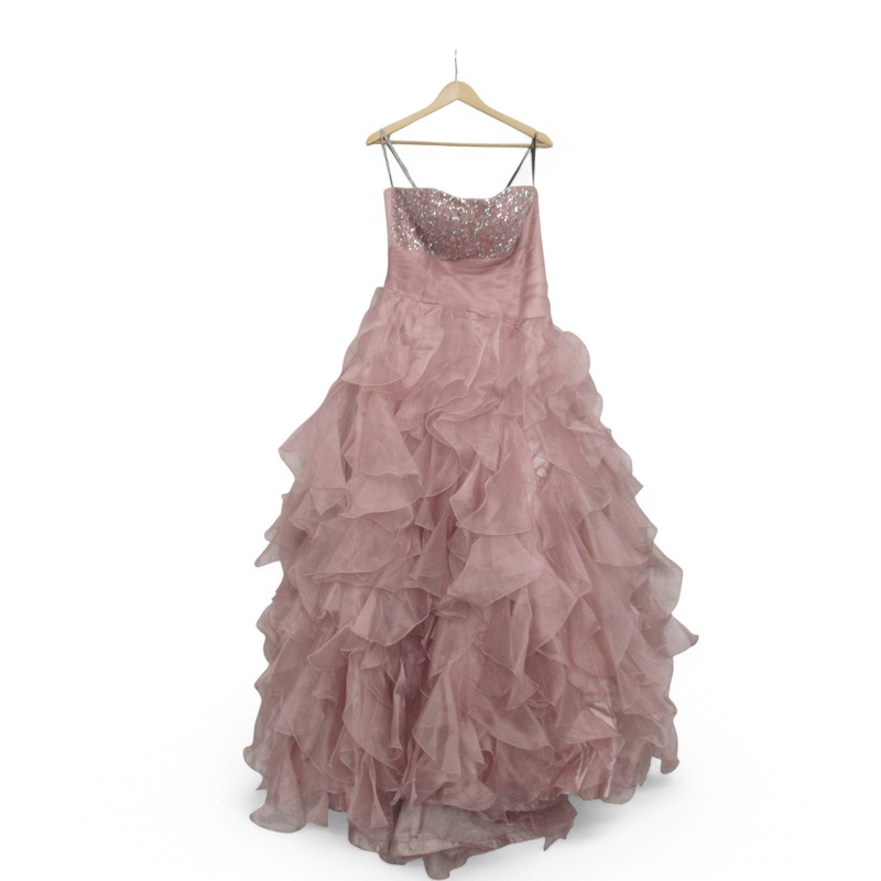 Yasmin By Dynasty Wedding Dress Pink UK 12 Womenswear | Pre-loved
