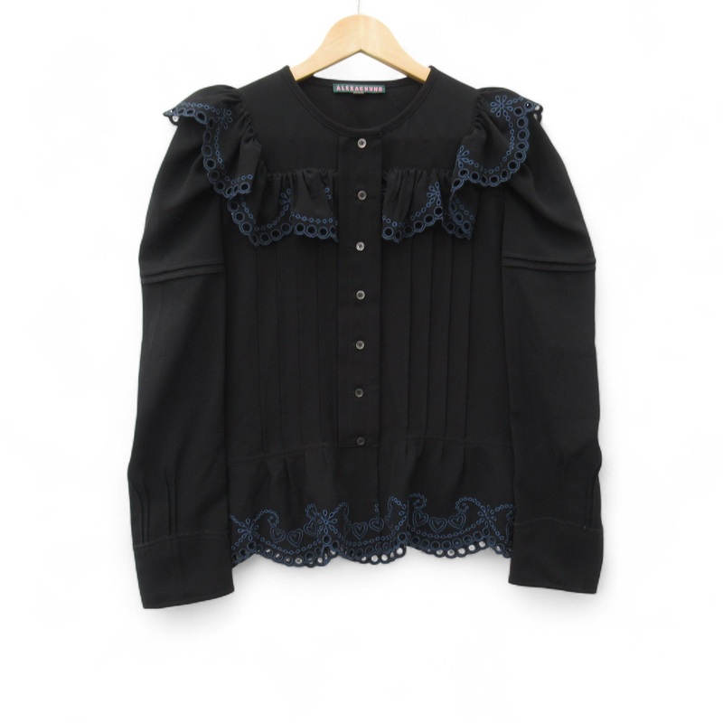 Alexa Chung Shirt Blouse UK 16 Black Womenswear | Pre-loved