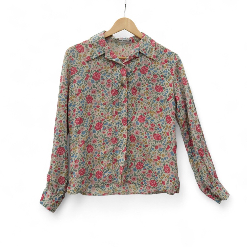 Anna Rose Vintage Shirt Floral UK 14 Multicoloured Womenswear | Pre-loved