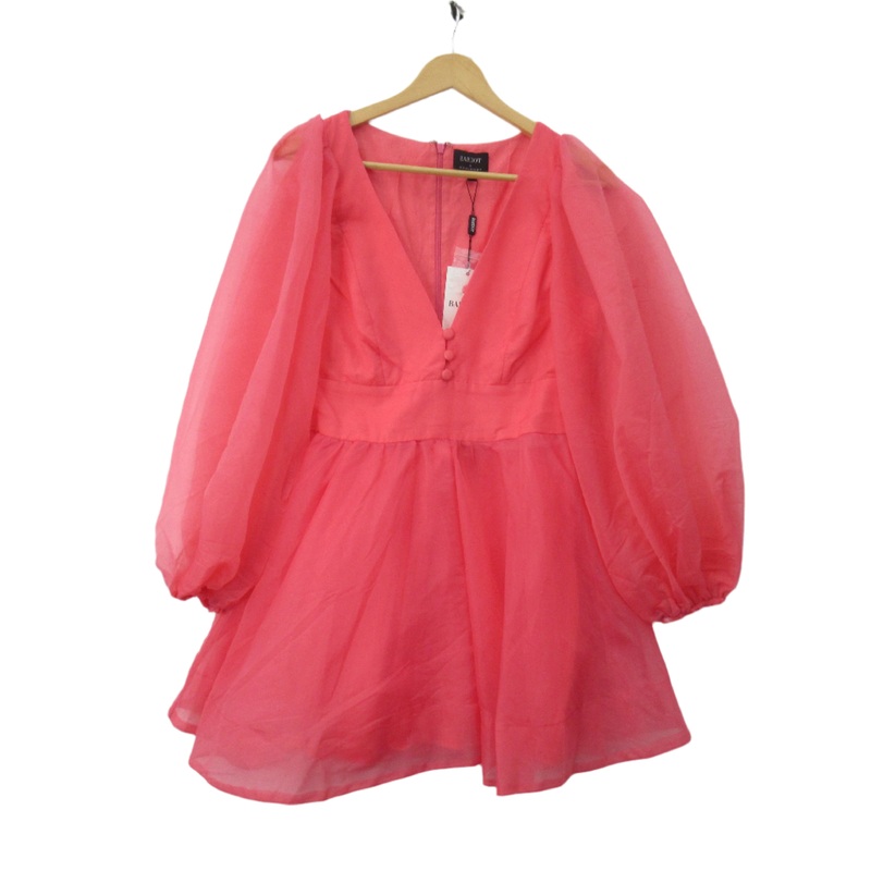 Bardot Organza Mini Dress Pink UK 10 Womenswear | Pre-loved