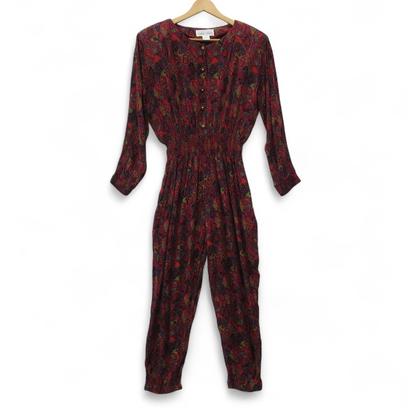 Donna Toran Vintage Jumpsuit Multicoloured UK 14 Womenswear | Pre-loved