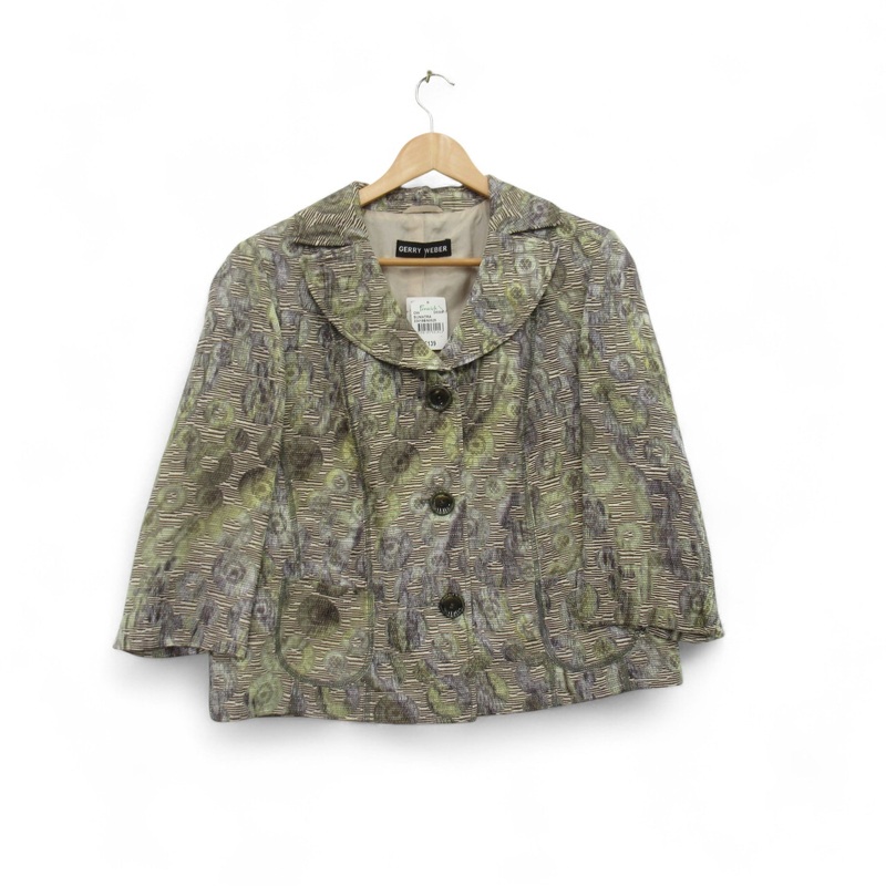 Gerry Weber Vintage Blazer UK 16 Green Womenswear | Pre-loved