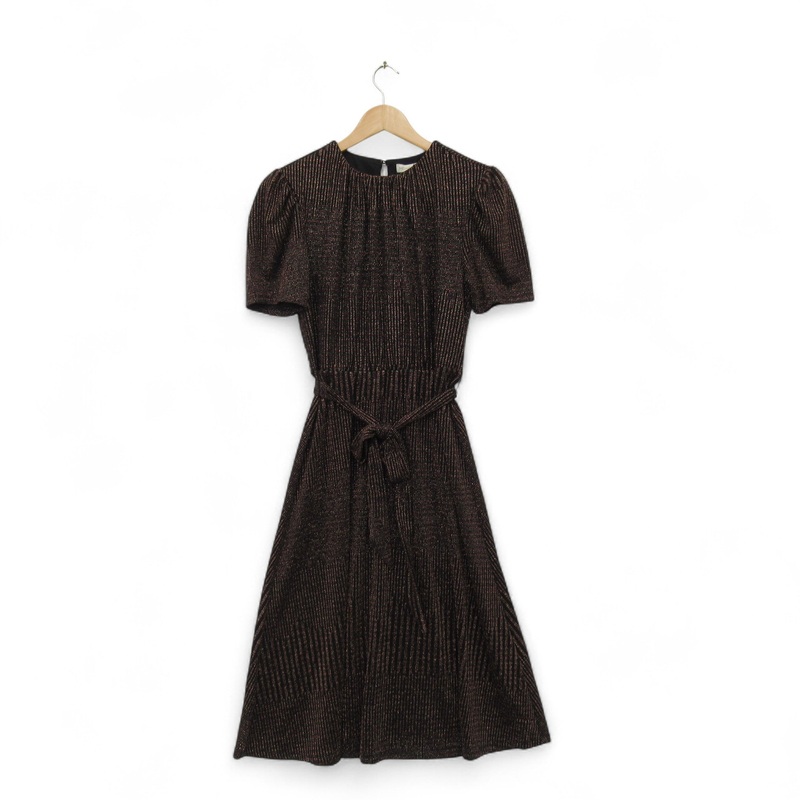 Monsoon Fit And Flare Sparkle Dress Black UK 10 Womenswear | Pre-loved