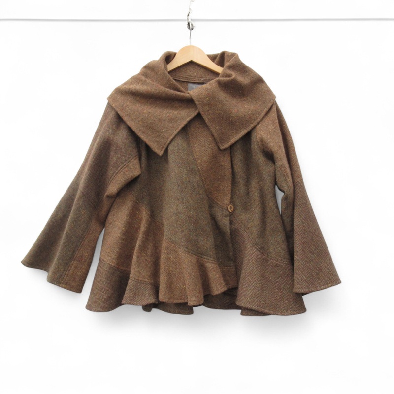 Terry Macey Wool Coat Small Brown Womenswear | Pre-loved