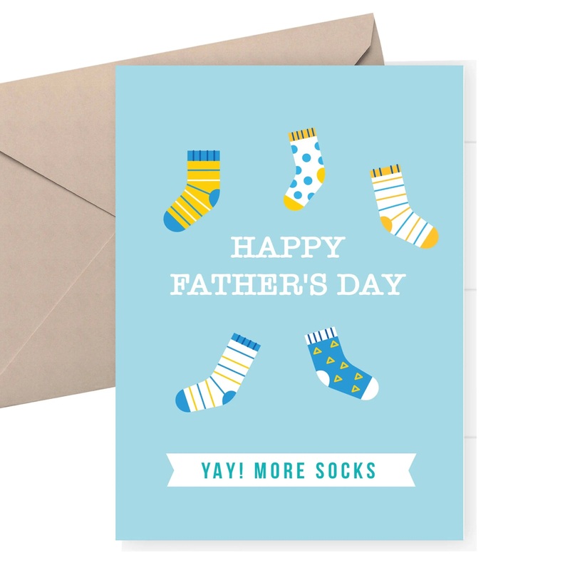 Yay more socks  Fathers Day Card