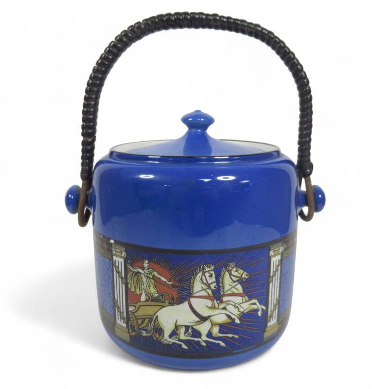 Crescent & Sons Biscuit Barrel Roman Design Vintage 6.5 | Pre-loved