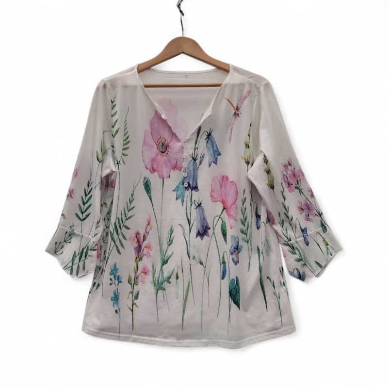 Floral Top Blouse XL Multicoloured Womenswear | Pre-loved