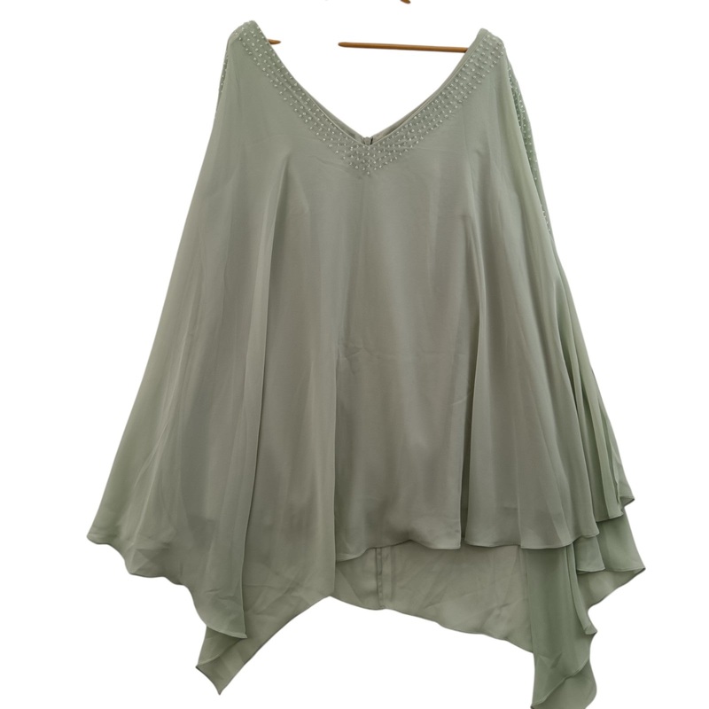 J J House Sage Green Top UK 26 Womenswear | Pre-loved
