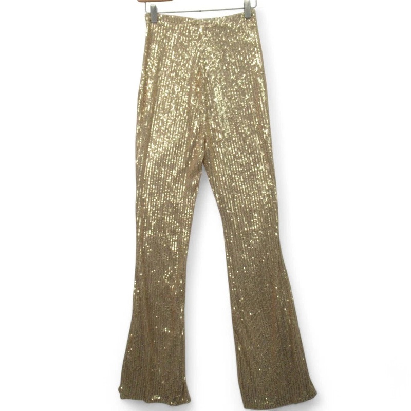 Jaded Rose Trousers UK 8 Gold Sequin Womenswear – Preloved