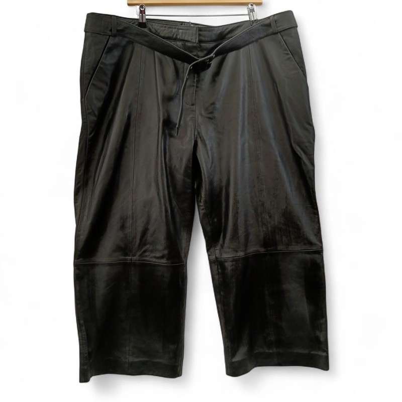 Jo by Joanna Hope Black Leather Trousers UK2XL -Tags On Womenswear | Pre-loved