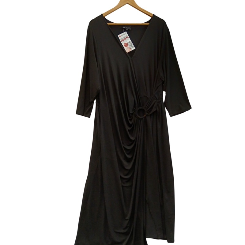 Live Unlimited Black Midi Dress UK 24  Womenswear | Pre-loved
