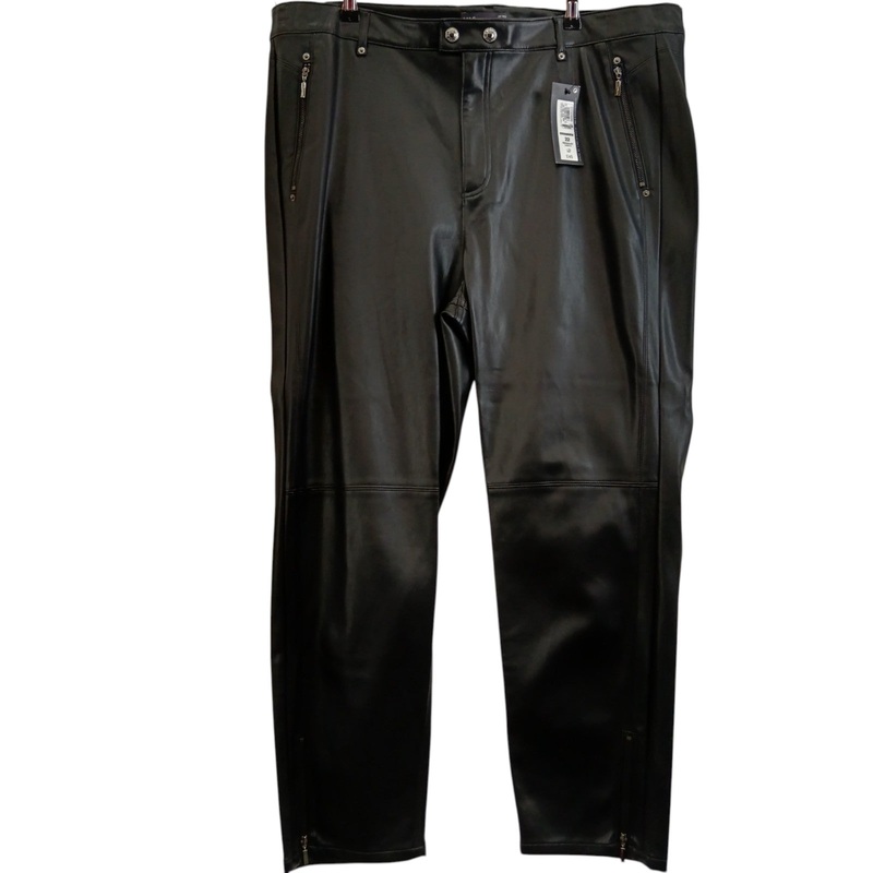 M&S Black Coated Trousers UK 22 -Tags On- Womenswear | Pre-loved