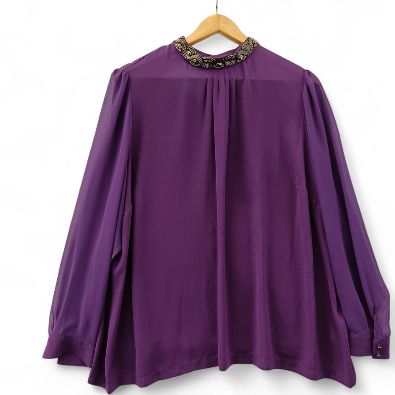 M&S Purple sleeved top Women’s UK 22 Womenswear | Pre-loved