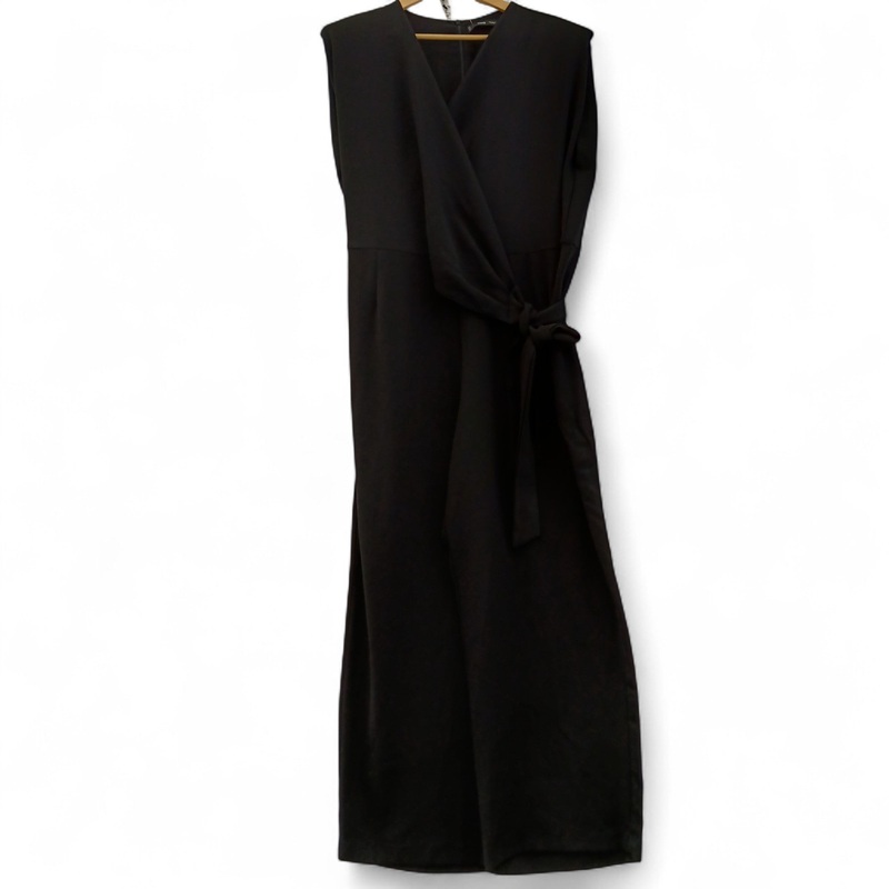 Mango Black V-Neck Jumpsuit UK 3X-Large Womenswear | Pre-loved